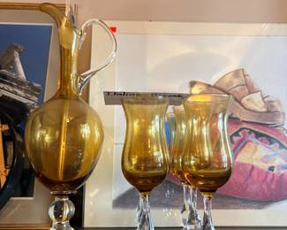 Italian glassware decanter set