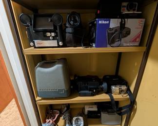 Kodak Brownie Super 27 camera, Argus film viewer,  Nikon Coolpix 995, and more