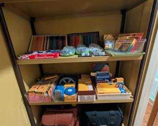 Vintage arts and crafts supplies, vintage Kodak film, reel to reels, vintage Canon camera bag, vintage leather camera bag