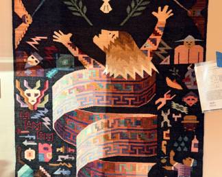 Wish I Were Like the Wind Tapestry by Eddie Sulca. Renowned Peruvian Weaver . 