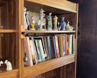 lots of books and figurines