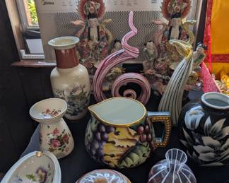 gorgeous asian pottery and Italian glass