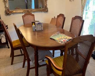 Vintage dining room table and chairs