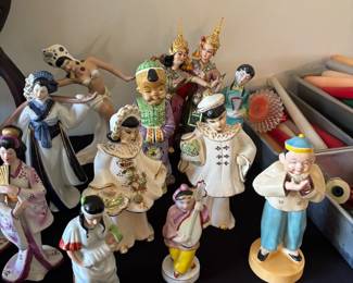 Asian ceramic and porcelain figurines