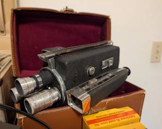 Wittnauer Cine-Twin 8mm camera-projector, specifically known as the "King of the Box Cameras" from 1959
