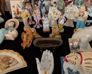huge collection of vintage porcelain figurines