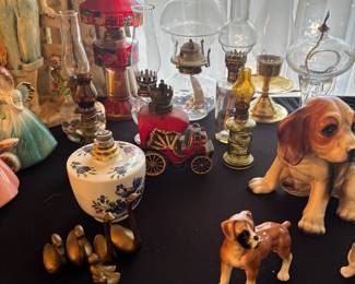 Vintage and antique oil lamps