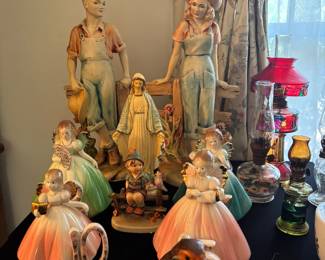 Josef original birthday dolls and large porcelain figurines