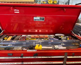 levels, assorted measuring devices 