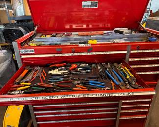 pliers, crescent wrench, channel locks, chain pliers