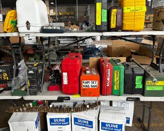 assorted power tools, sewing machine 