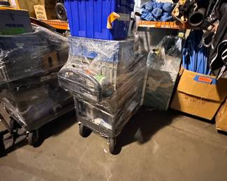 Set Cart: Lightbulbs, bolts, nuts, screws, tape, garbage bags, etc.