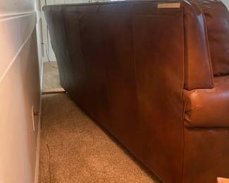 C29 - $200. Well Loved LANE Leather Couch, Ottoman and Recliner. Located on the 2nd story so we need 2 *strong* people that are able to move this. Couch is 83" long x 33" deep x 37" tall. No rips / holes but worn. Recliner is 37" wide x 34" deep x 40" tall. This is the most worn piece. 