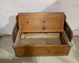 C113 - $30. Childs Bench Seat with Storage. Measures 31" x 18" x 20" tall. 