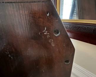 C45 - $35. Vintage Clock. Measures 10.75" x 6" deep x 23.5" tall. 