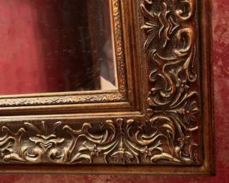 C127 - $65. Decorative Wall Mirror. Measures 20 x 28.5". Can be hung either direction. 