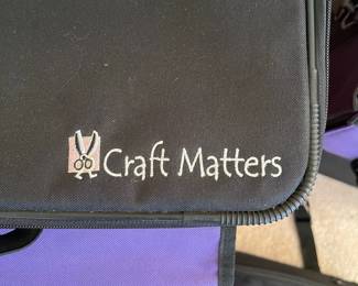 C62 - $75. Craft Matters 3 Piece Rolling Craft Storage Case. Largest piece is 18" x 15" x 16" tall. 