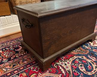 C82 - $75. Small Antique Trunk with handles on the side. Measures 25.75" x 14.5" x 16" tall. 