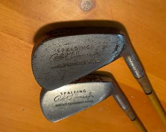 C85 - $30. Spalding Hickory Shaft Robert T. Jones #7 & #8 Irons. 