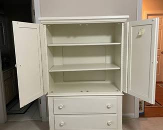 C123 - $125. Measures 42" wide x 20" deep x 64" tall. 