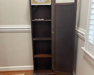 C121 - $75. Sessions Clock. Electric Westminster Chime. #326. Measures 13.75" wide x 9" deep x 67" tall. Battery operated. 