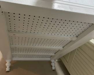 C124 - $45. Homemade White Dog Bed with Cushion. 