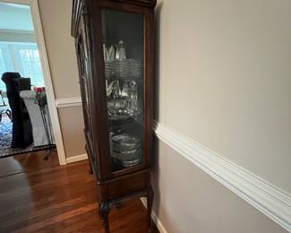 C14 - $250. Vintage China Cabinet. Measures 44" wide x 15" deep x 68" tall. 
