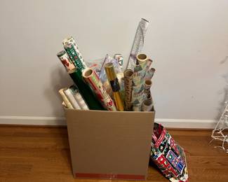 C66 - $25 Giftwrap LOT. Lots of new wrapping paper, gift boxes etc. Birthday & Christmas wrapping paper. 