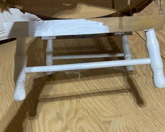 C119 - $25. Frank & Son Spring Rocker. Painted White. Measures 23" wide x 23" deep x 35" tall. Floor to Seat is 16". 