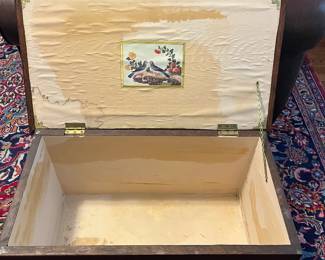 C82 - $75. Small Antique Trunk with handles on the side. Measures 25.75" x 14.5" x 16" tall. 