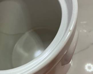 C131 - $25. Pfaltzgraff #4 Crock. No lid - great utensil holder. 