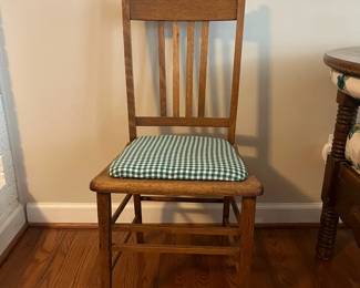 C50 - $350. Unique Antique  - "Chair Table".  As a table it measures 36" round x 29" tall. As a chair it measures 16.5" wide x 15.5" deep x 36" tall. Floor to seat is 18". 