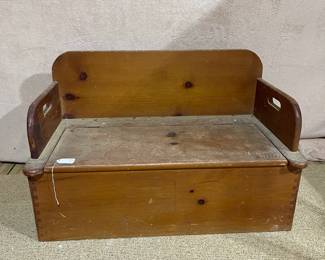 C113 - $30. Childs Bench Seat with Storage. Measures 31" x 18" x 20" tall. 