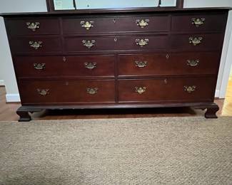 C6 - $750. Craftique Dresser. Measures 67.5" wide x 20.25" deep x 34" tall. 
