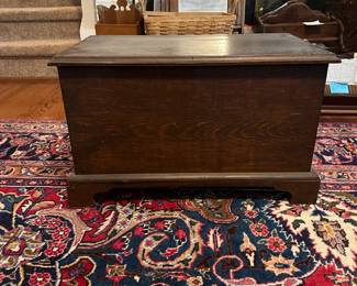 C82 - $75. Small Antique Trunk with handles on the side. Measures 25.75" x 14.5" x 16" tall. 