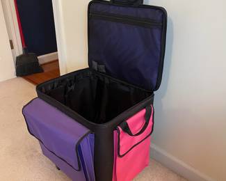 C62 - $75. Craft Matters 3 Piece Rolling Craft Storage Case. Largest piece is 18" x 15" x 16" tall. 