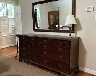 C6 - $750. Craftique Dresser. Measures 67.5" wide x 20.25" deep x 34" tall. 