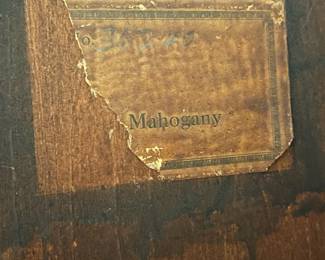 C79 - $225. Mahogany Drop Front Secretary with Glass Bookcase / Display Cabinet above. Measures 28" wide x 14.5" deep x 77" tall. 