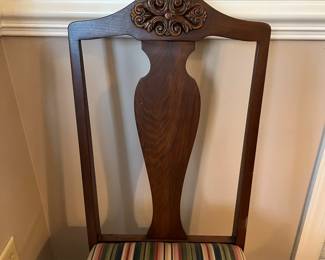 C18 - $60 PAIR of Dining Chairs. Measures 18" wide x 16.5" deep x 40" tall. 