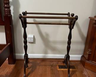 C97 - $35. Wooden Quilt Rack. Measures 24" x 16.5" x 30.5" tall. 