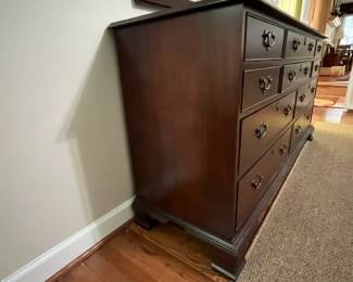 C6 - $750. Craftique Dresser. Measures 67.5" wide x 20.25" deep x 34" tall. 