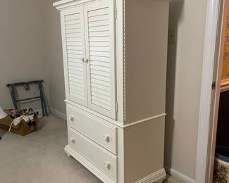 C123 - $125. Measures 42" wide x 20" deep x 64" tall. 