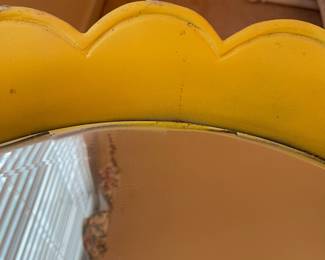 C60 - $50. Bird Bath / Mirrored Side Table. Measures 23.5" x 26.5" tall. 