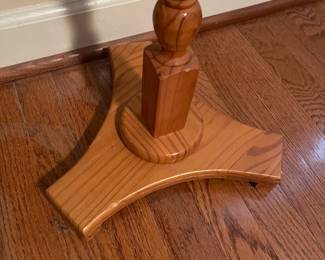 C37 - $30. Small Pine Plant Stand. Measures 11.5" across x 29" tall. 