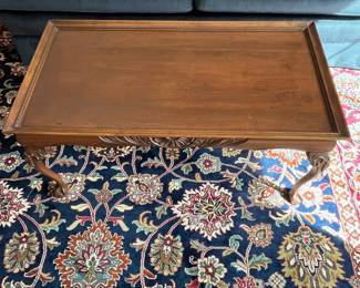 C43 - $85. Wooden Coffee Table. Measures 38.25" x 20" x 18" tall. 
