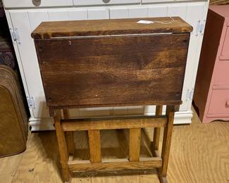 C117 - $40. Childs Desk & Chair. Measures 18" wide x 12" deep x 28.5" tall.  