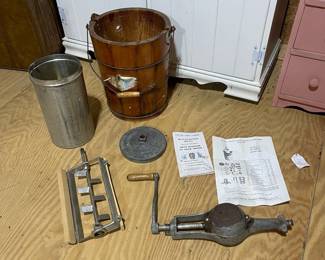 C120 - $20. White Mountain Electric Ice Cream Freezer. Measures 11" wide x 26" tall. 