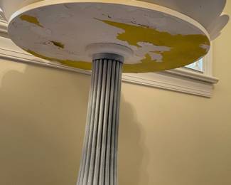 C60 - $50. Bird Bath / Mirrored Side Table. Measures 23.5" x 26.5" tall. 