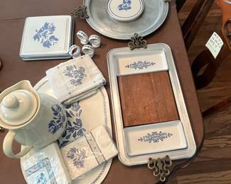 C15 - $300. Large Collection of Pfaltzgraff Yorktowne Stoneware. Has been used almost daily and so the basic pieces do show wear / use. Would prefer to sell all together but will split if there is interest. 
