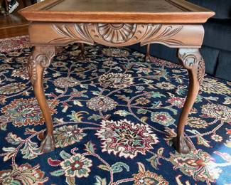 C43 - $85. Wooden Coffee Table. Measures 38.25" x 20" x 18" tall. 